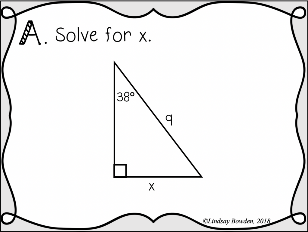 Right Triangle Trigonometry Digital Task Cards Lindsay Bowden