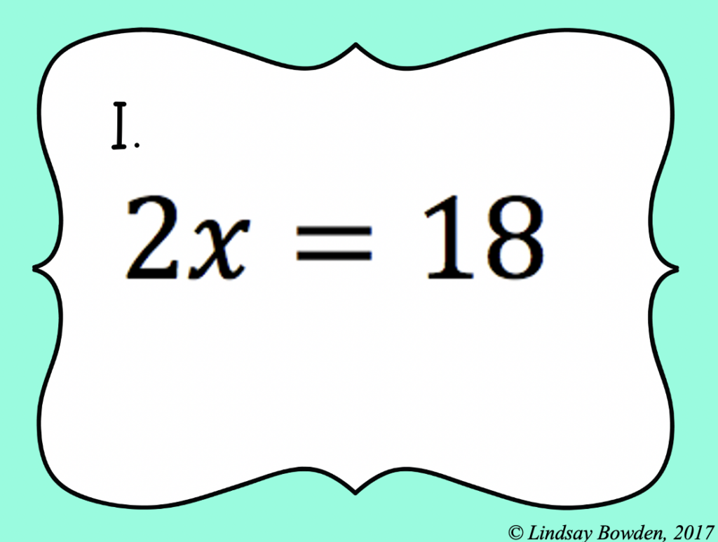 One Step Equation Digital Task Cards Lindsay Bowden