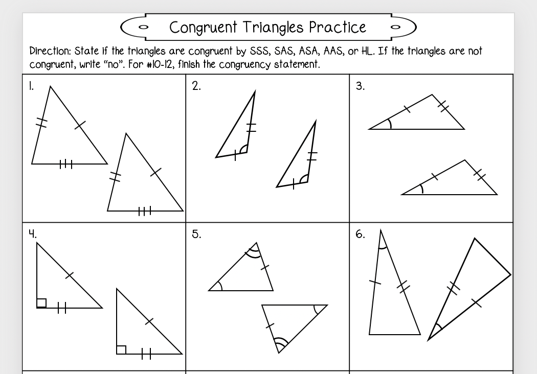 Congruent Triangles