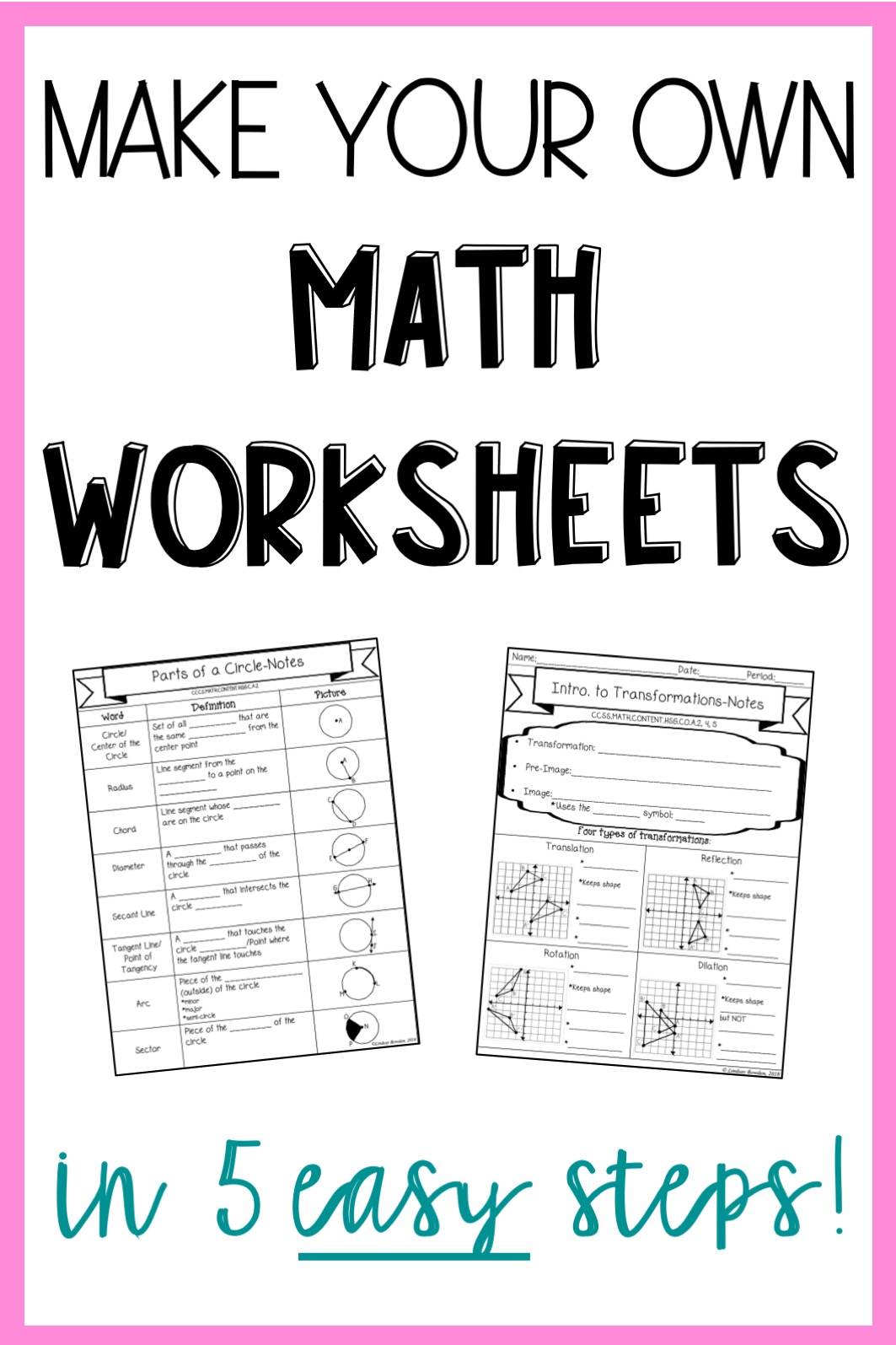 math worksheets