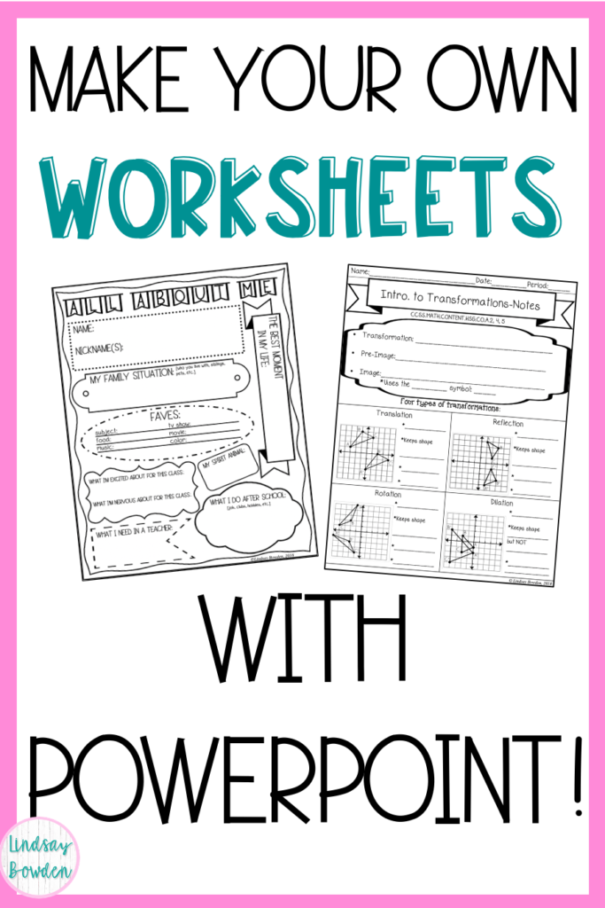 Make Worksheets In 6 Easy Steps Lindsay Bowden