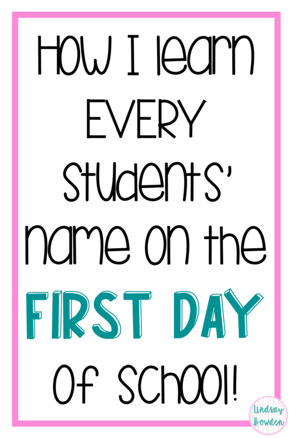 Name Game: How I Learn Every Students' Name - Lindsay Bowden