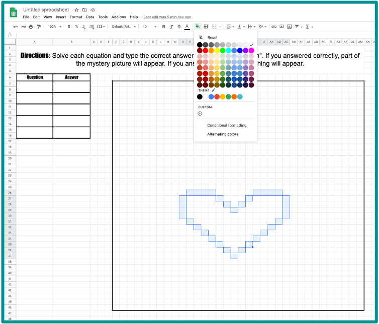 Spreadsheet, google Docs, Microsoft Excel, Minecraft, pixel Art, Template,  , Gaming, drawing, technology