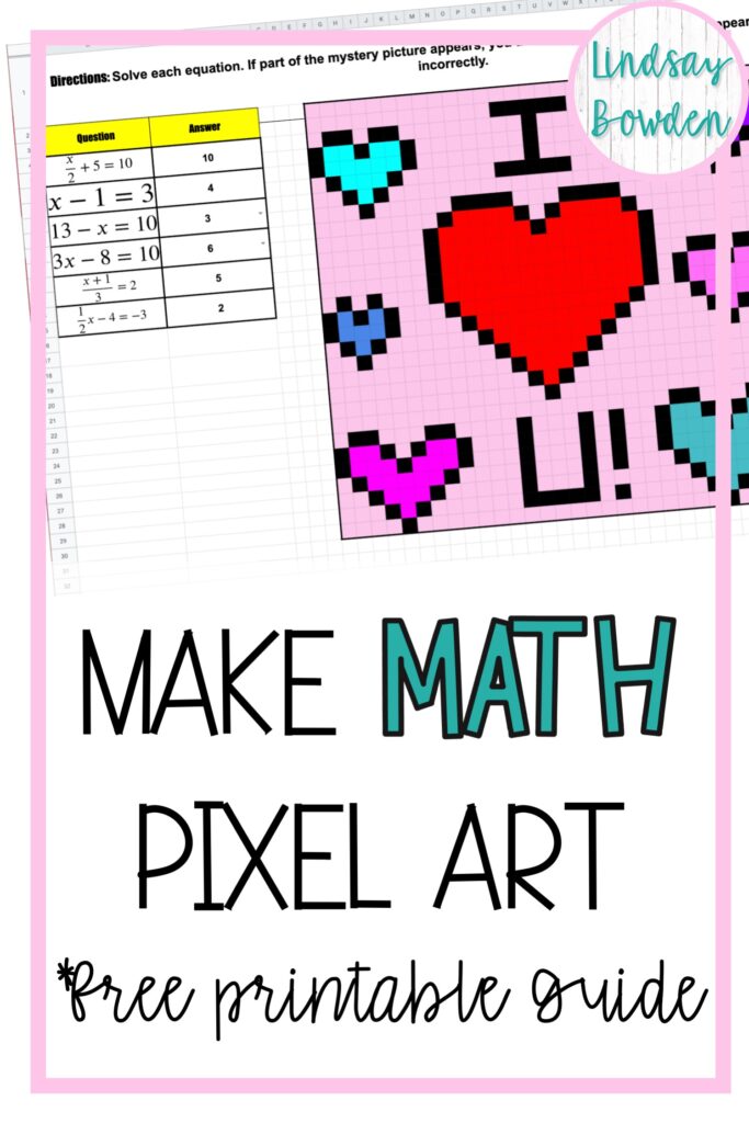 How to Make Math Pixel Art Lindsay Bowden