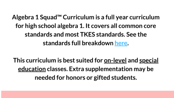 Algebra 1 Squad Curriculum - Image 2