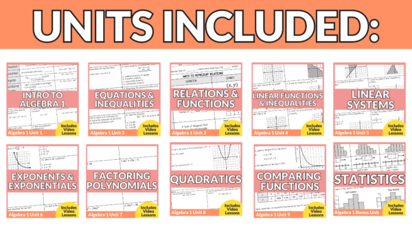 Algebra 1 Squad Curriculum - Image 9