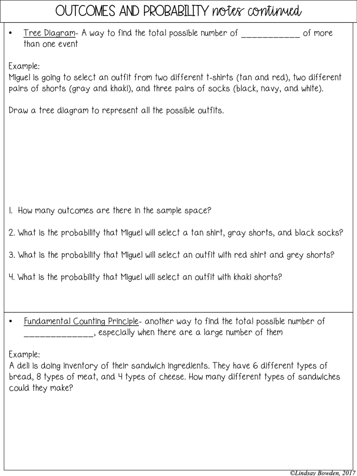 Probability Unit - Lindsay Bowden