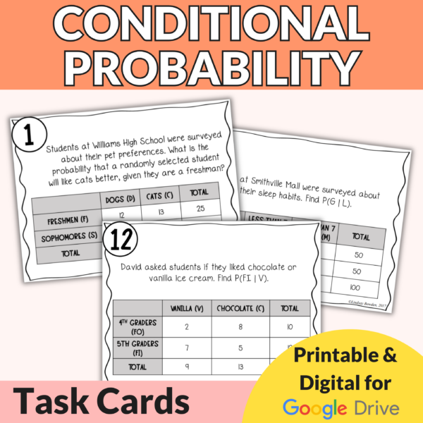 Conditional Probability Task Cards