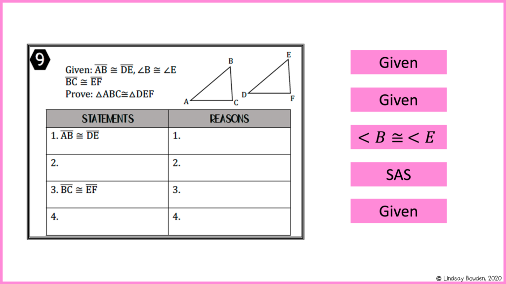 Congruent Triangles Proofs Digital Activity - Image 7