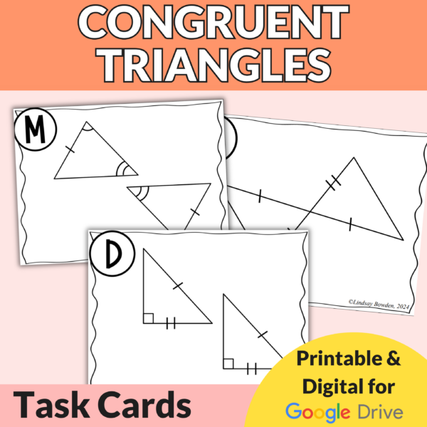 Congruent Triangles Task Cards