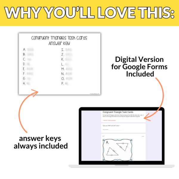 Congruent Triangles Task Cards - Image 4
