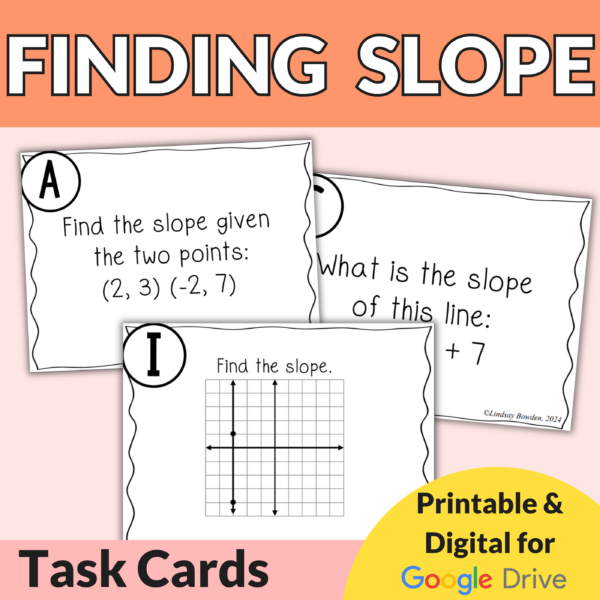 Finding Slope Task Cards