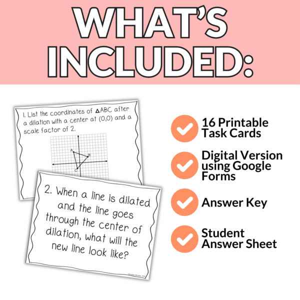 Dilations Task Cards - Image 2