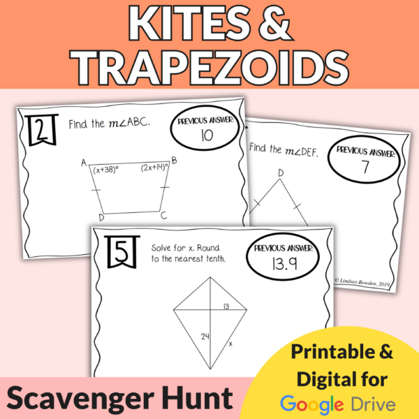 Kites and Trapezoids Scavenger Hunt