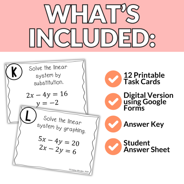 Linear Systems Task Cards - Image 2