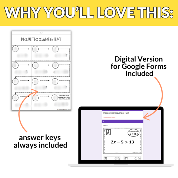 Solving Inequalities Scavenger Hunt - Image 4