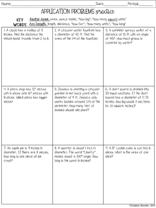 Arc Length and Sector Area Notes and Worksheets - Lindsay Bowden