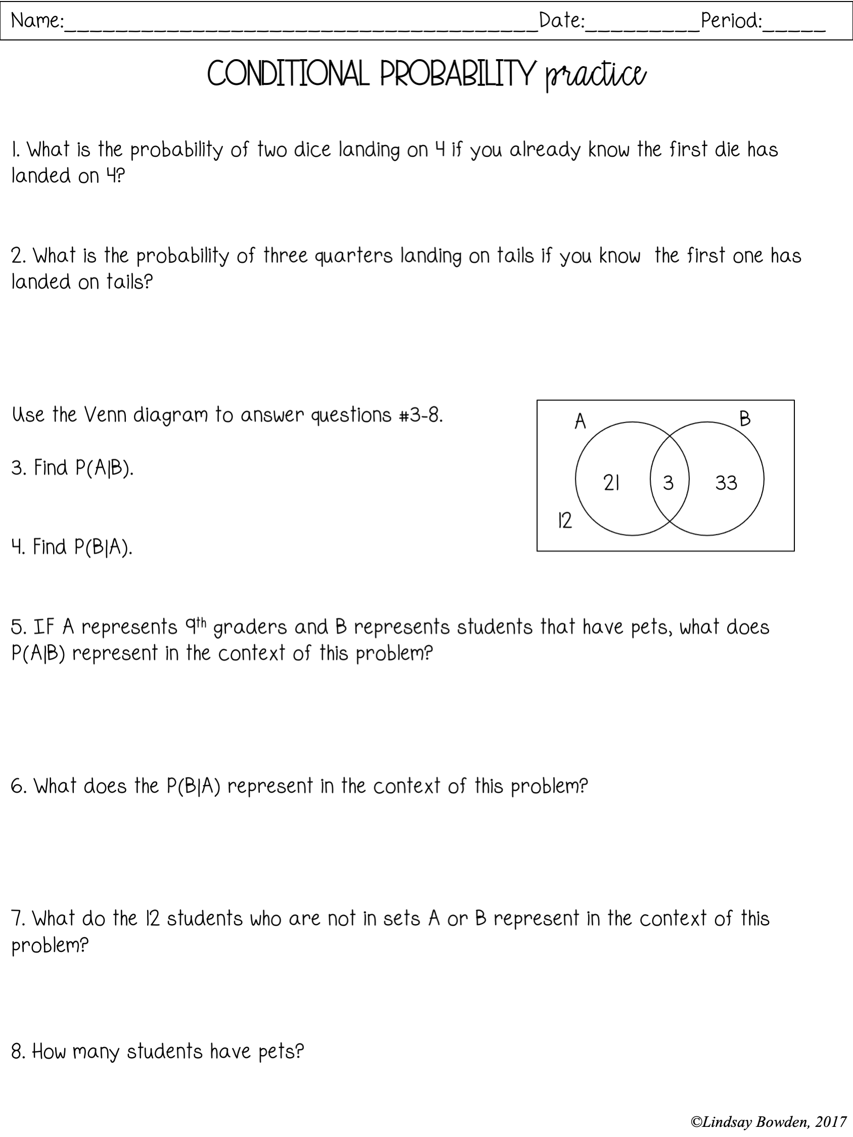 lesson 12 1 probability practice and problem solving c answers