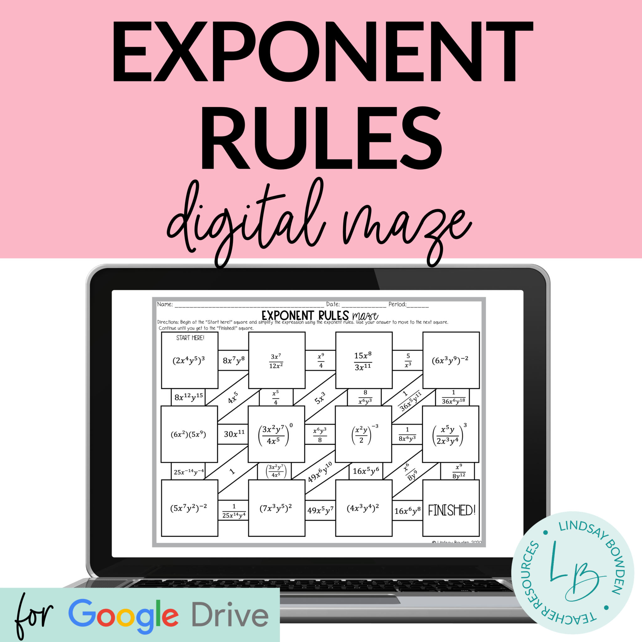 exponent-rules-digital-maze-lindsay-bowden