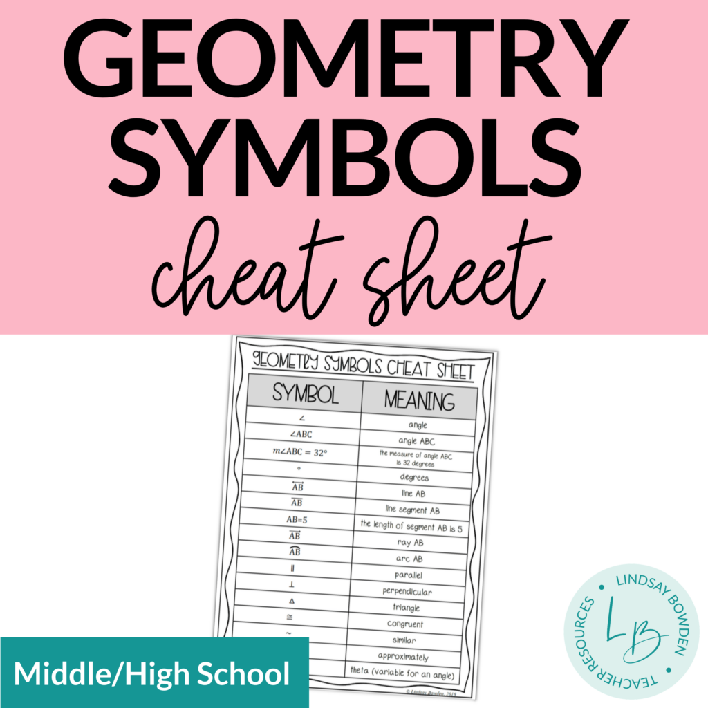 geometry symbols on shapes