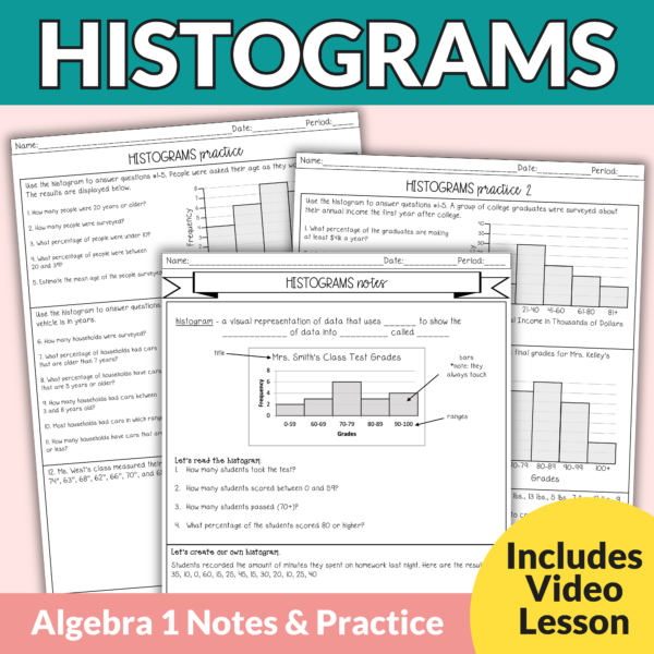 Histograms Notes and Worksheets