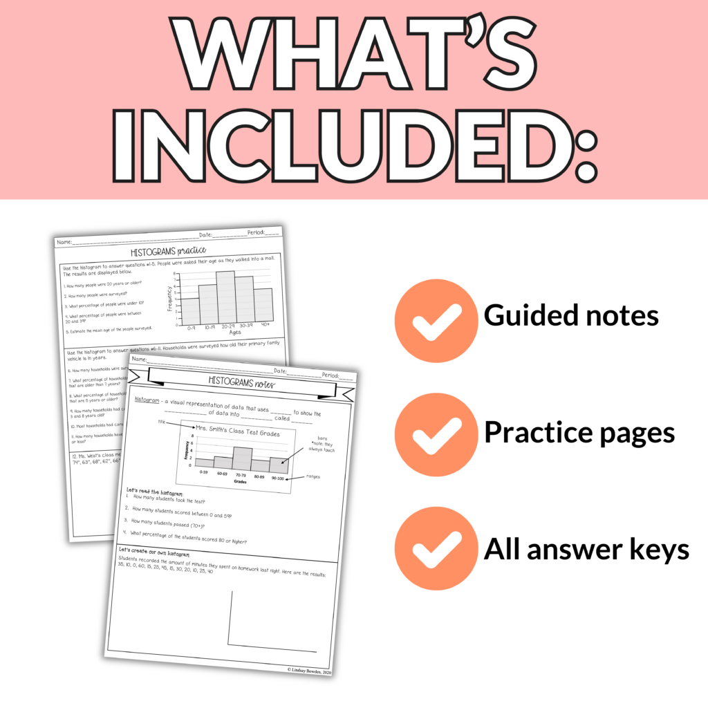 Histograms Notes and Worksheets - Image 3