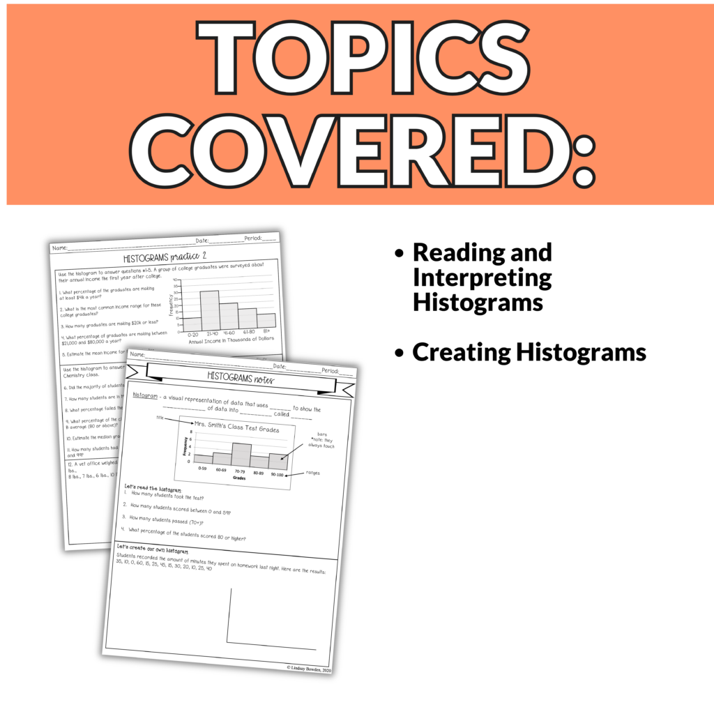 Histograms Notes and Worksheets - Image 4