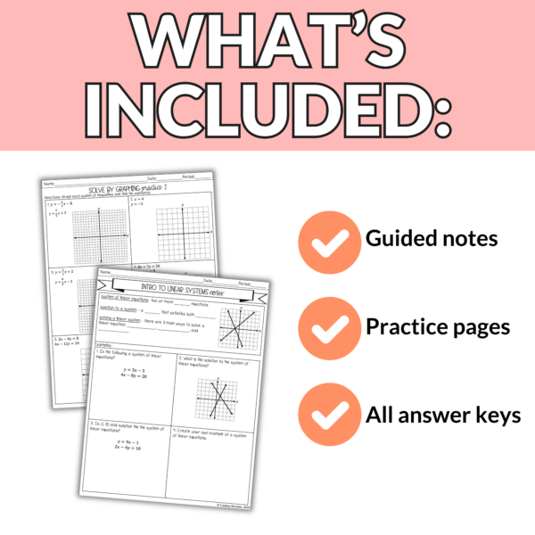 Linear Systems Notes and Worksheets - Image 3