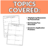 Multiplying Polynomials with Application Problems Notes & Worksheets ...