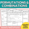 Permutations and Combinations Notes and Worksheets for 9th – 11th Grade ...