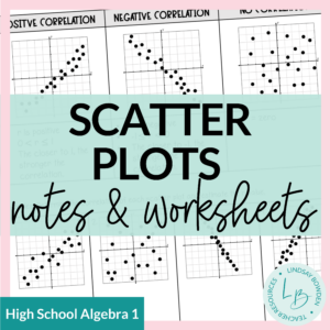 Scatter Plots Notes and Worksheets
