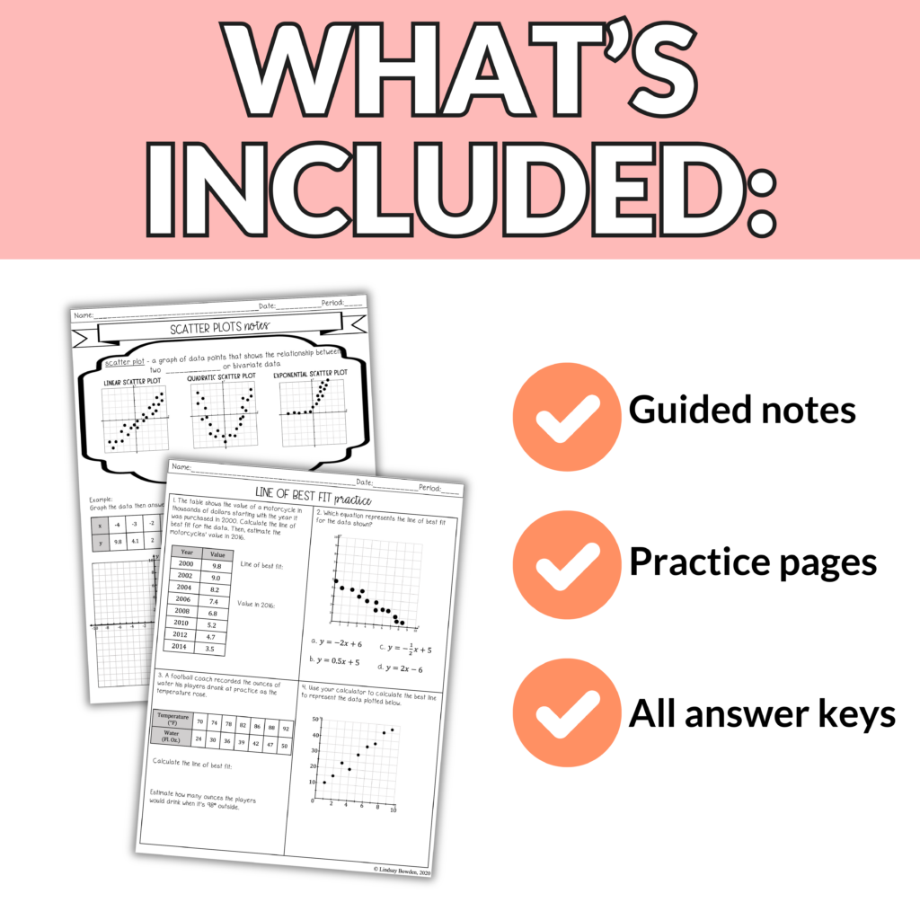 Scatter Plots Guided Notes with Videos and Worksheets | 7th-10th Grade Algebra - Image 3