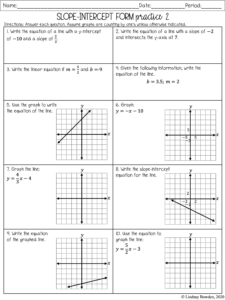 Linear Functions Notes and Worksheets - Lindsay Bowden