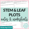 Stem and Leaf Plots Notes and Worksheets - Lindsay Bowden