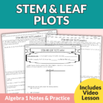 Stem and Leaf Plots Guided Notes and Worksheets | 7th-10th Grade Math ...