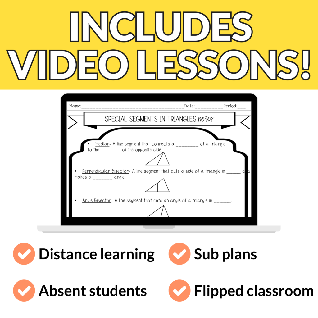 Triangle Centers Notes and Worksheets for 9th - 11th Grade Geometry - Image 4