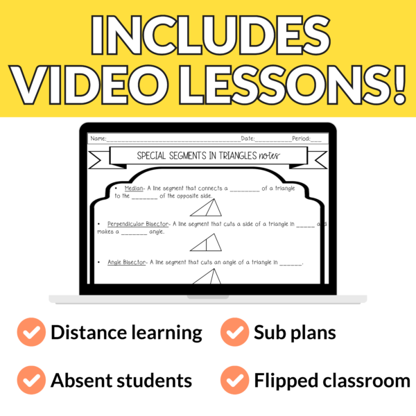 Triangle Centers Notes and Worksheets for 9th - 11th Grade Geometry - Image 4