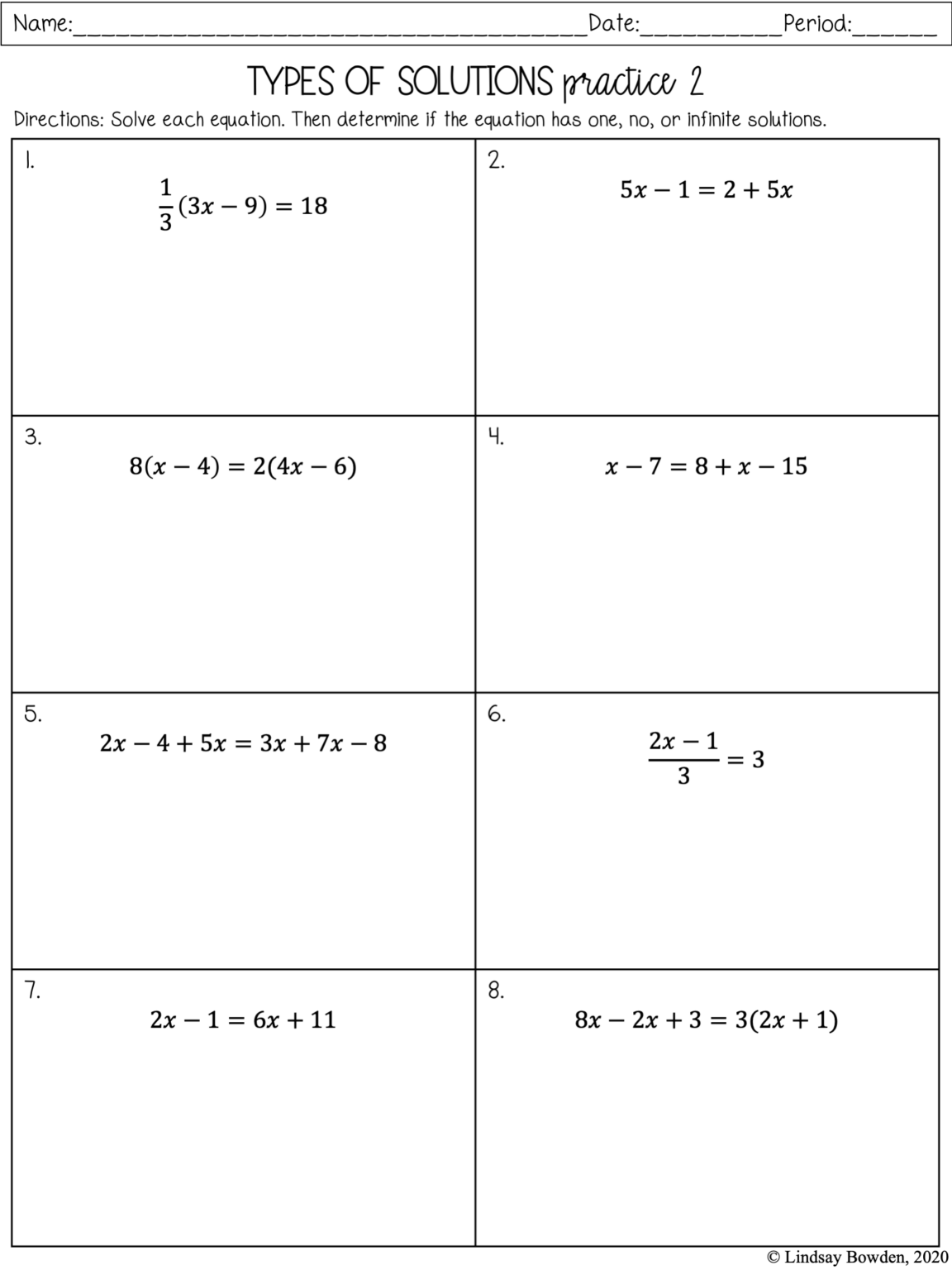 Types Of Solutions Notes And Worksheets Lindsay Bowden 2158
