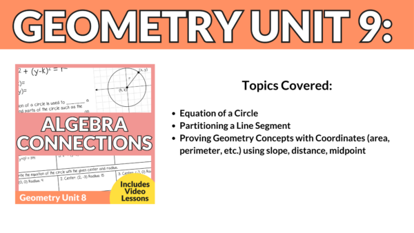 Algebra Connections Unit (Geometry Unit 9) - Image 2