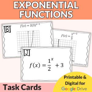 Exponential Functions Task Cards