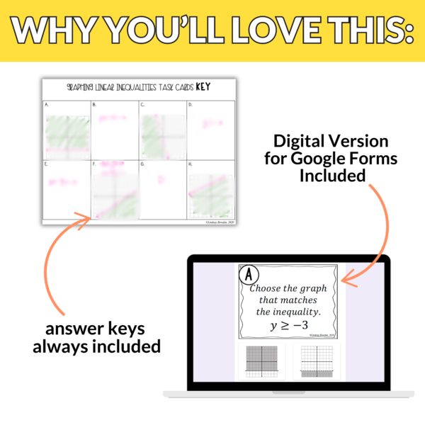 Linear Inequalities Task Cards - Image 4