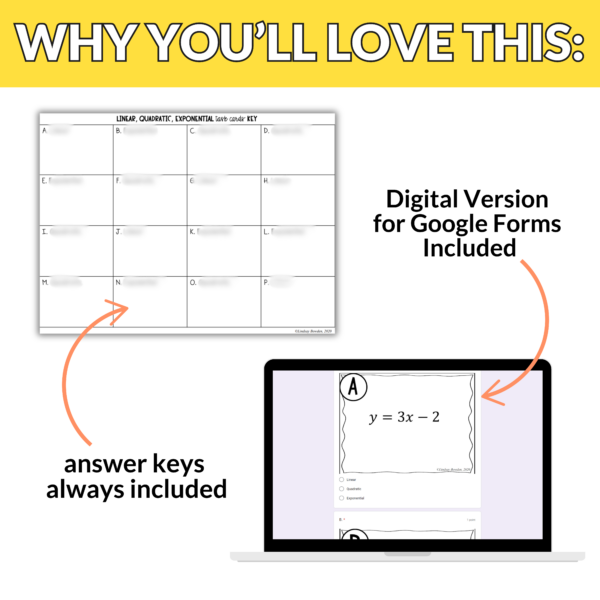 Linear, Quadratic, Exponential Task Cards - Image 4