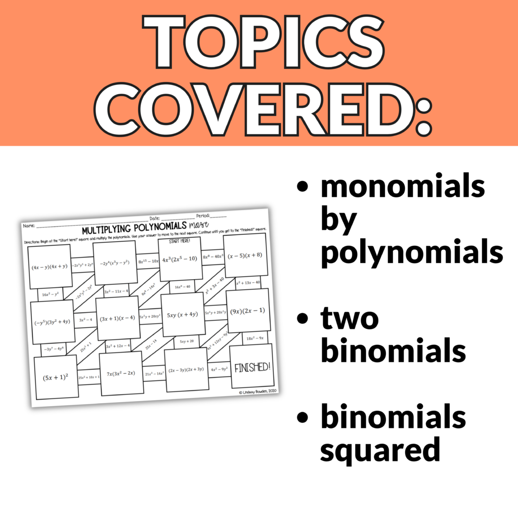 Multiplying Polynomials Maze - Image 4