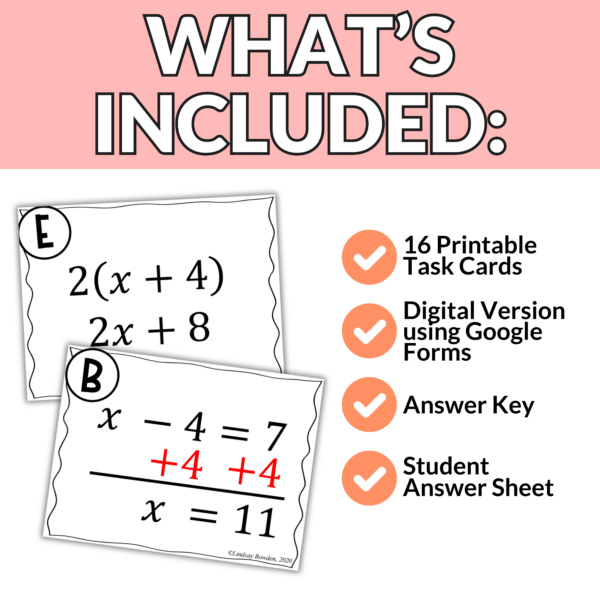 Properties of Numbers Task Cards - Image 2