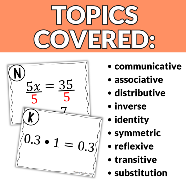 Properties of Numbers Task Cards - Image 3