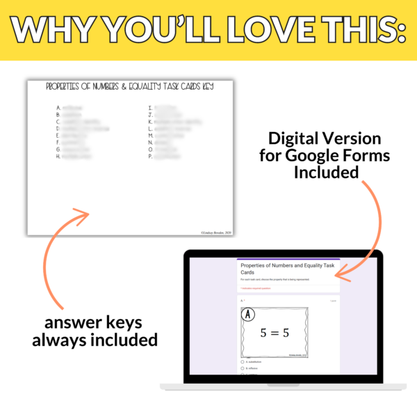 Properties of Numbers Task Cards - Image 4