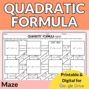 Quadratic Formula Maze