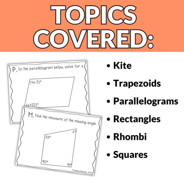 Quadrilaterals Task Cards - Image 3