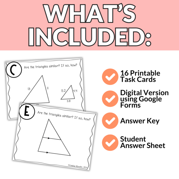 Similar Triangles Task Cards - Image 2