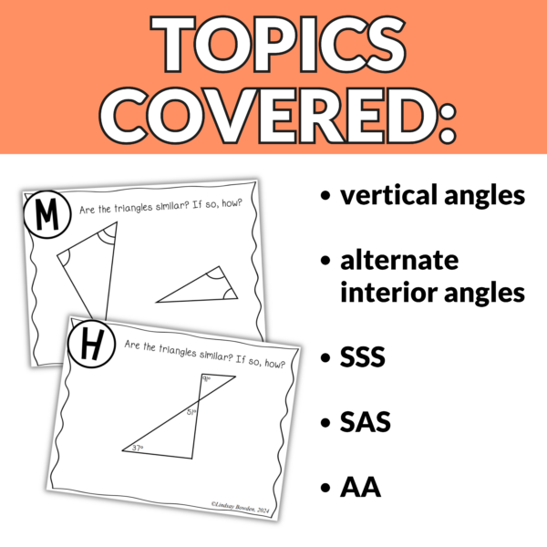 Similar Triangles Task Cards - Image 3